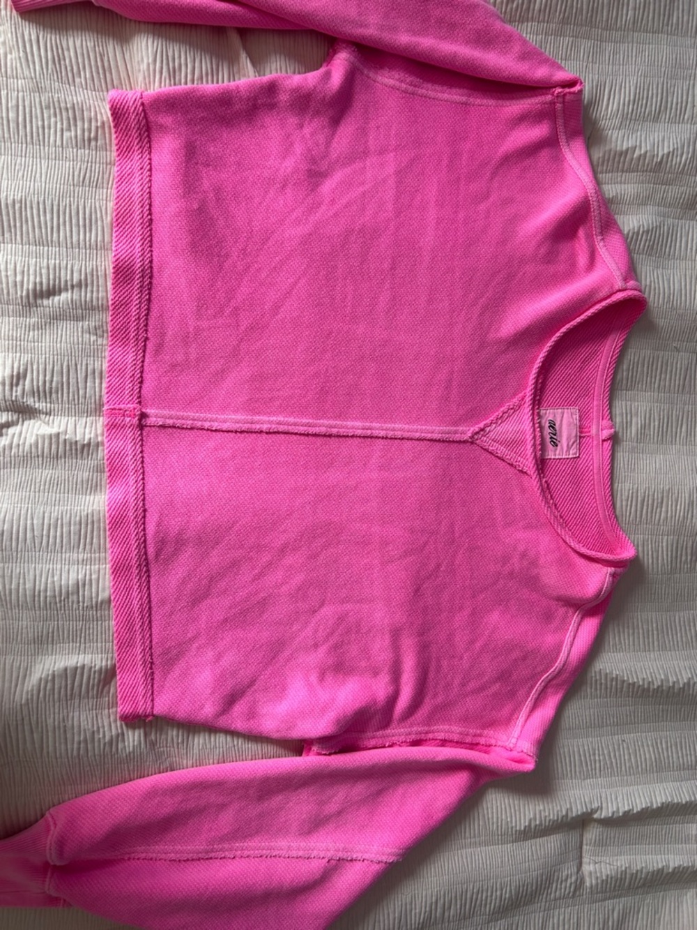 Aerie Neon Pink Cropped Sweatshirt. SIZE S